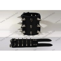 Leather bracelet with spikes 7cm