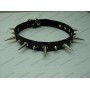 Leather collar with spikes