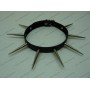 Leather collar with spikes