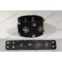 Leather bracelet with  cross and balls 4cm