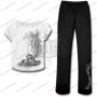 Gothic Pyjama Set 4pc  Enslaved Angel