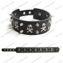 Leather collar skull and spike