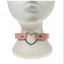 1 Row Heart Fitting Leather Neckband baby pink